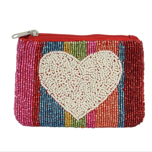 Rainbow Heart Coin Purse