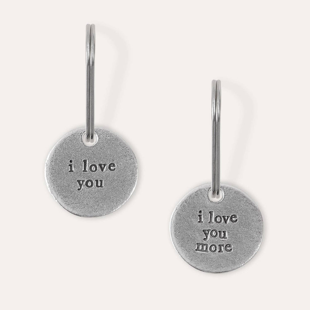 'I Love You' | 'I Love You More' Keyrings – Bespoke Hearts