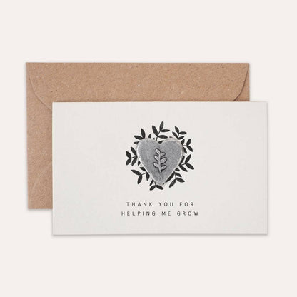 'Thank You for Helping Me Grow' Card & Token