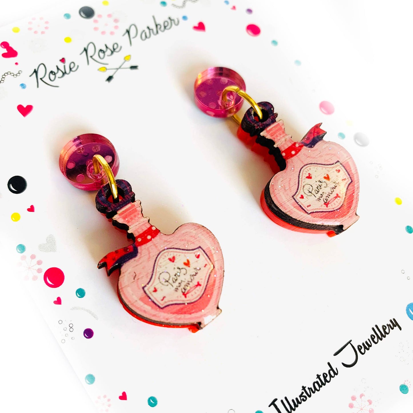 Paris Perfume Bottle Earrings