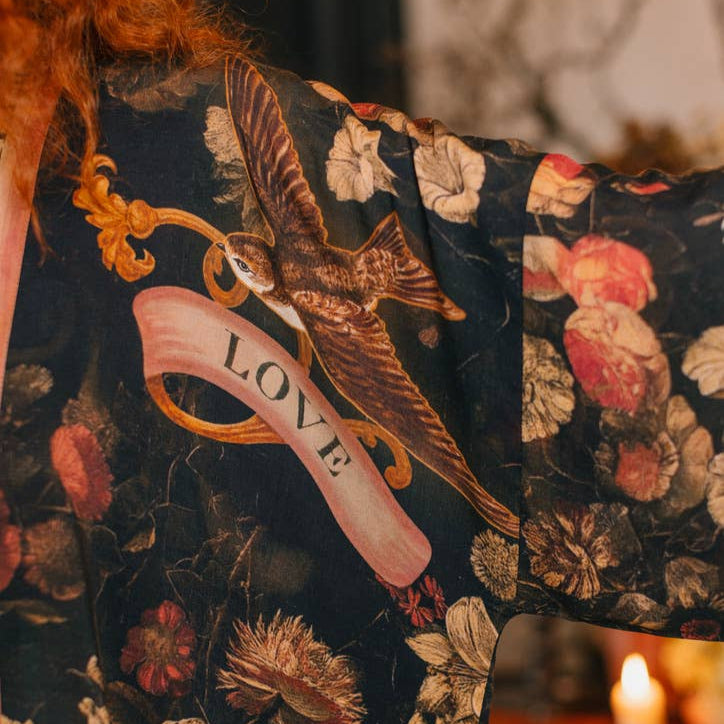 Heart of Gold Cropped Kimono