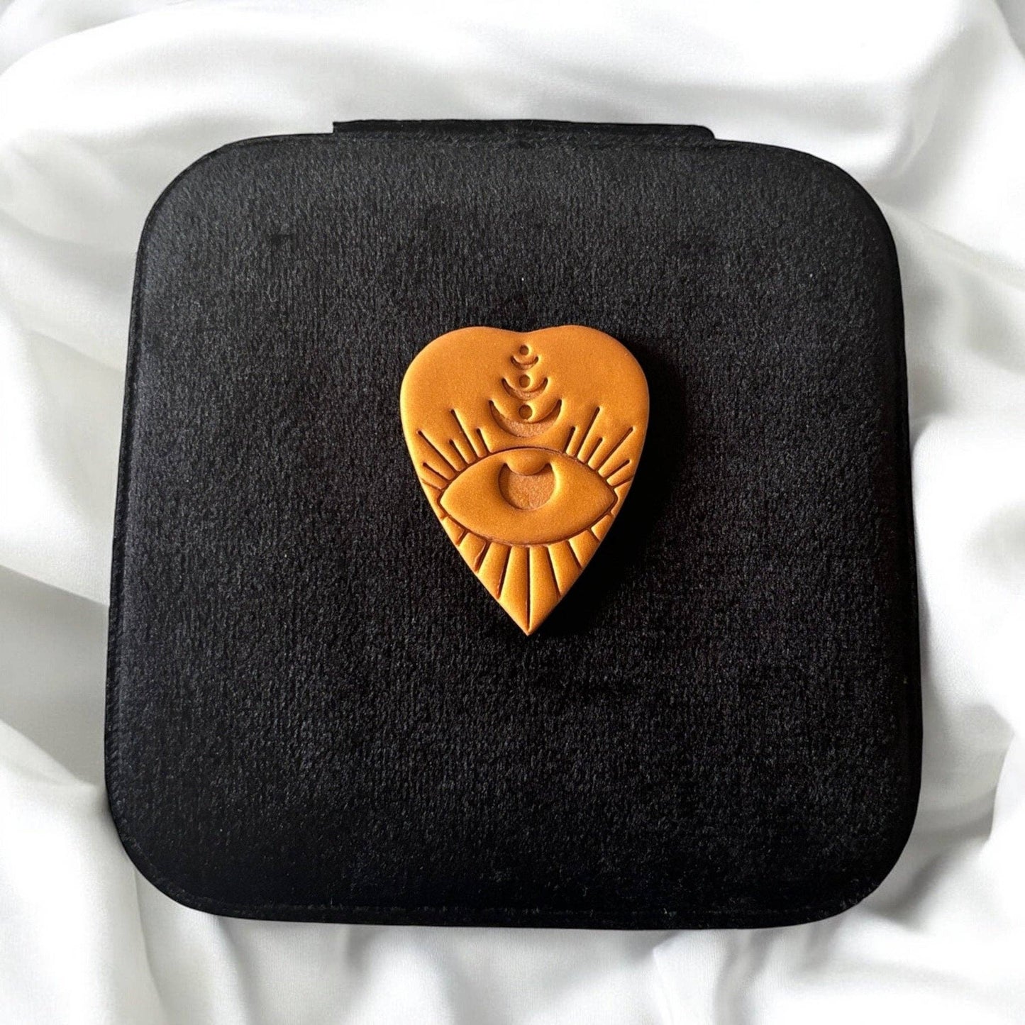 Black Velvet Heart Jewellery Box