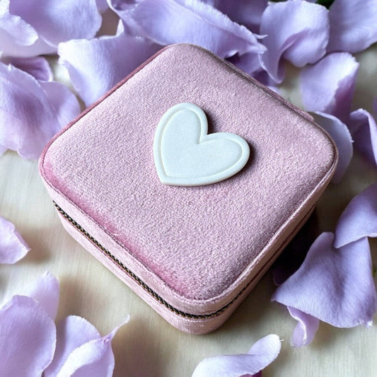 Love Pink Velvet Jewellery Box