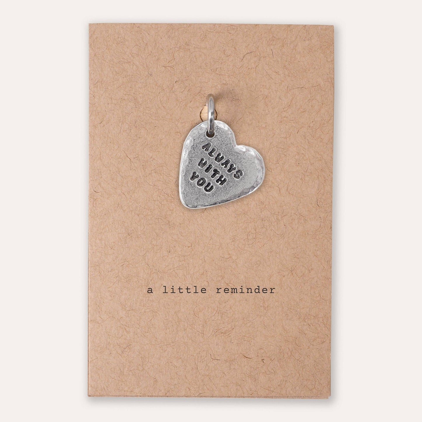 'Always with You' Heart Keyring Charm