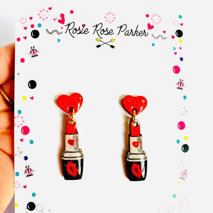 Lipstick Earrings