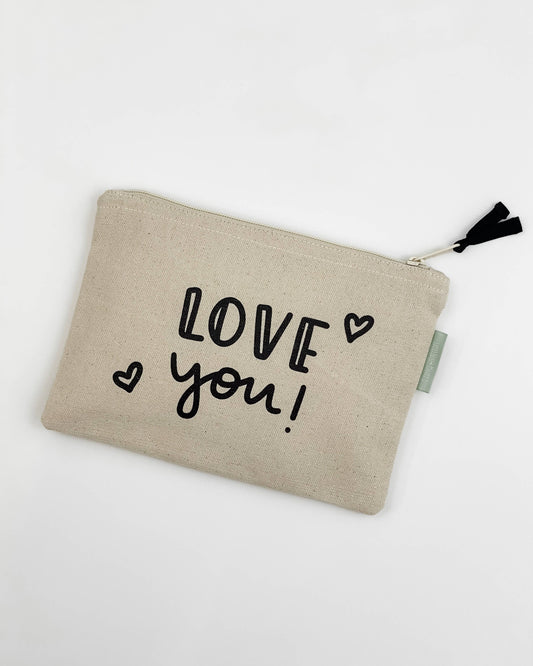 Love You Zipper Pouch