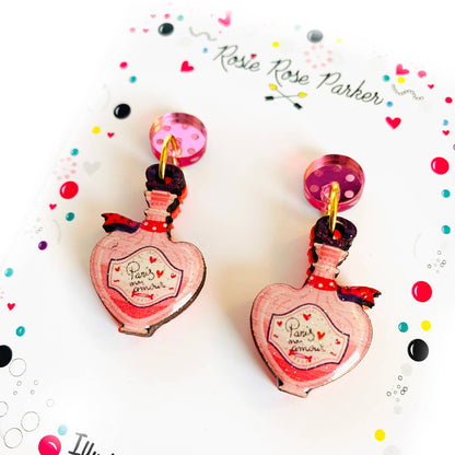 Paris Perfume Bottle Earrings