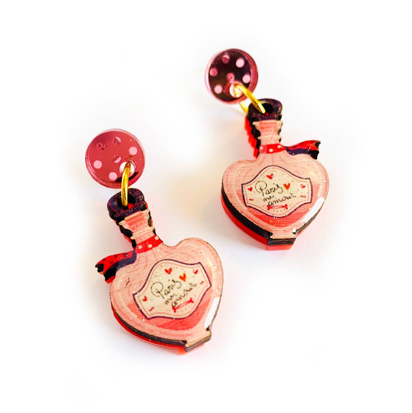 Paris Perfume Bottle Earrings