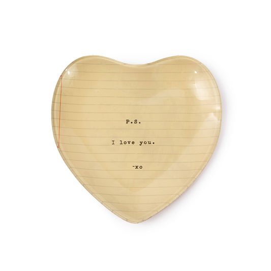 PS I Love You Art Decoupage Plate