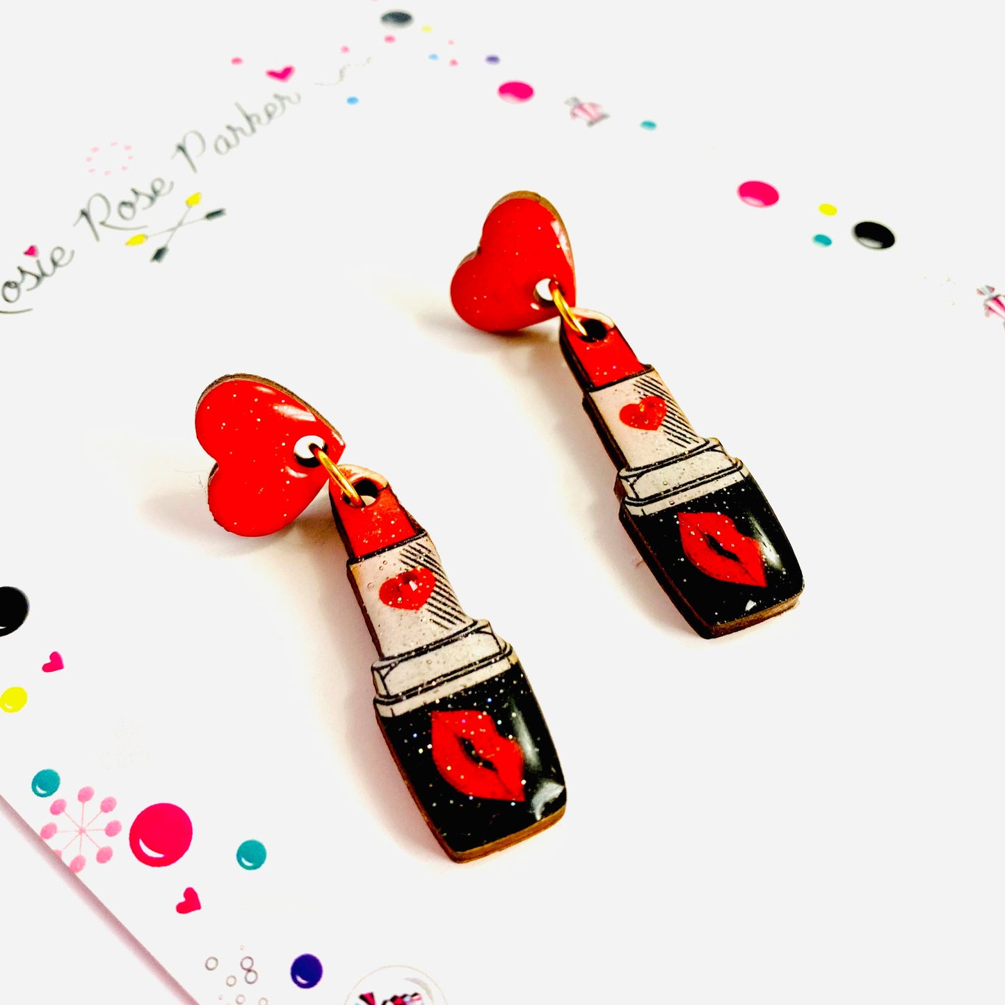 Lipstick Earrings