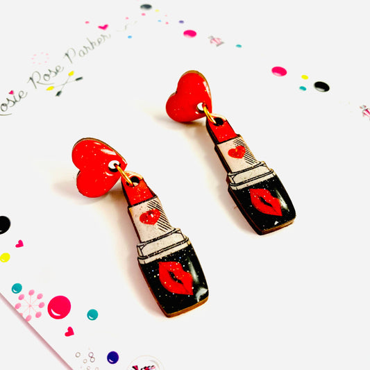 Lipstick Earrings