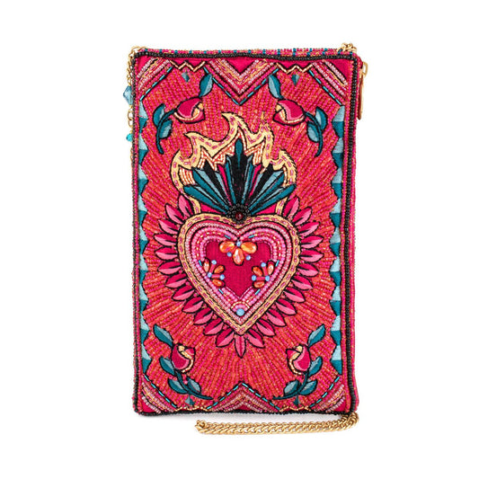 Pure Passion Beaded Crossbody Phone Bag