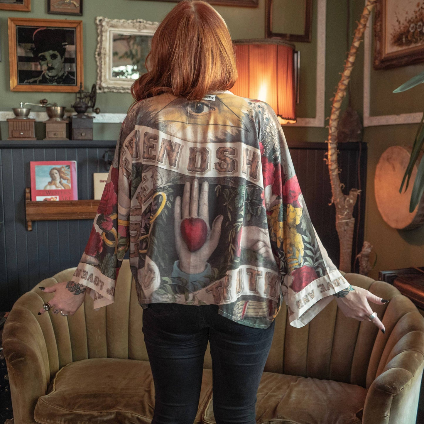 Friendship Love & Truth Cropped Kimono