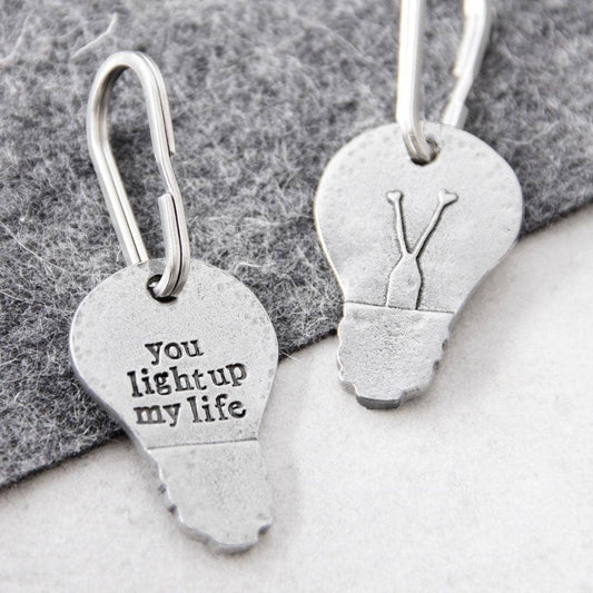 'You Light Up My Life' Light Bulb Keyring