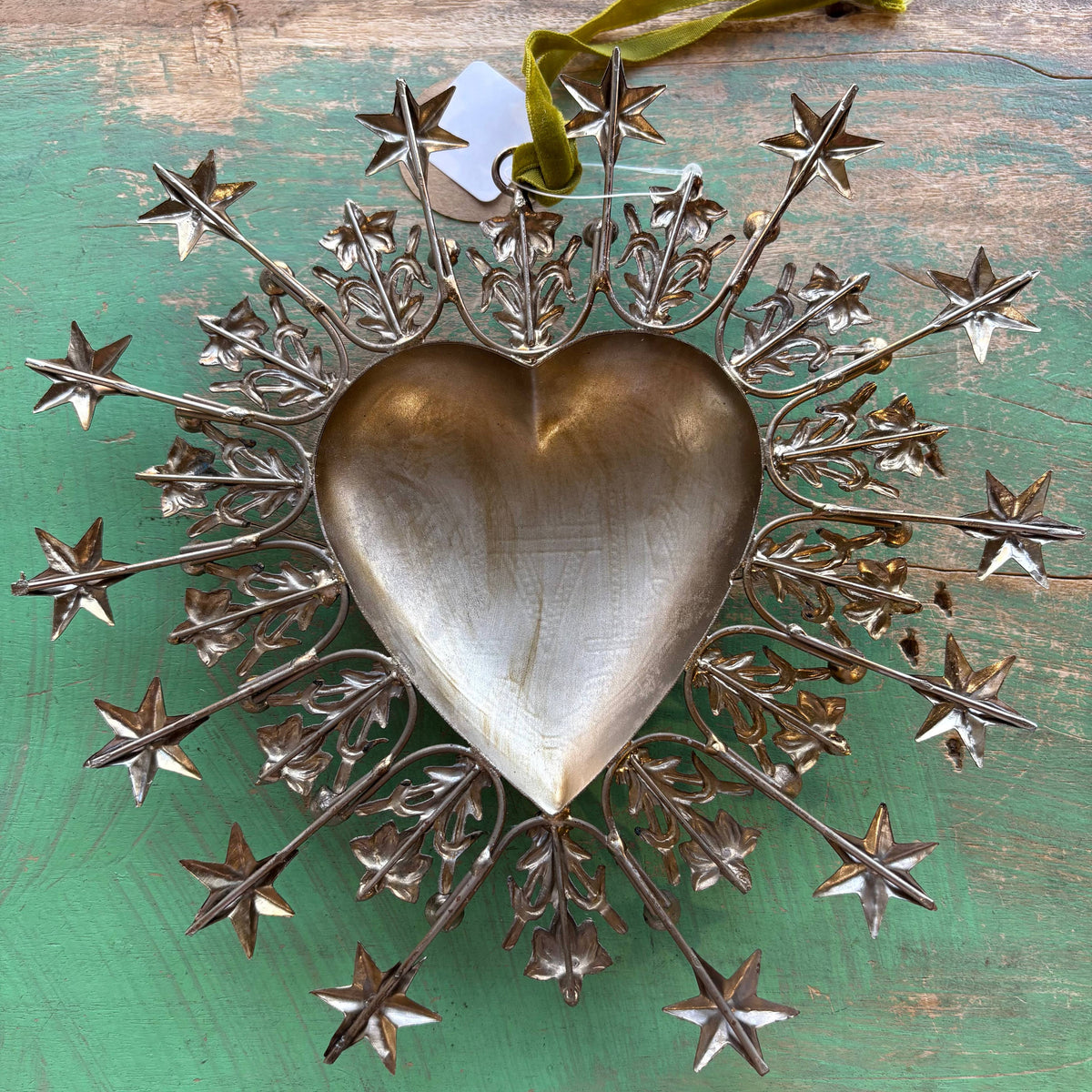 Jewelled Stars Sacred Heart Ornament