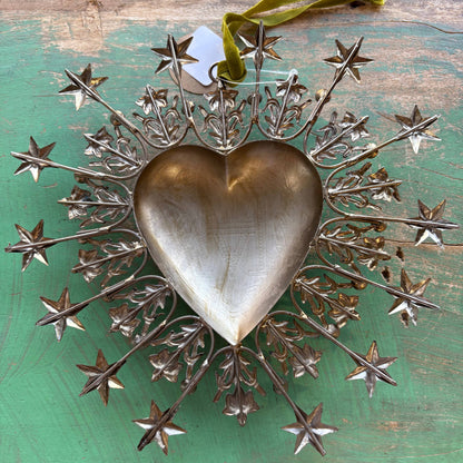 Jewelled Stars Sacred Heart Ornament