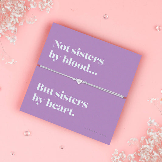 Sisters by Heart – Heart Charm Friendship Bracelet