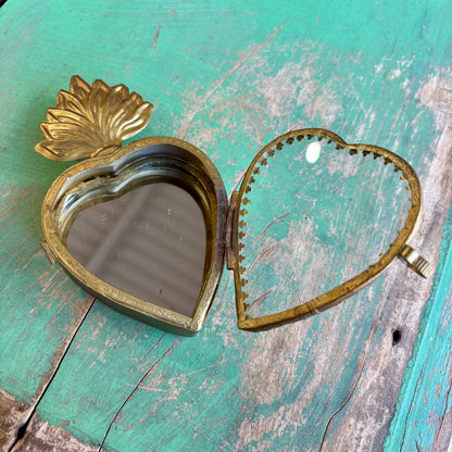 Glass Sacred Heart Box