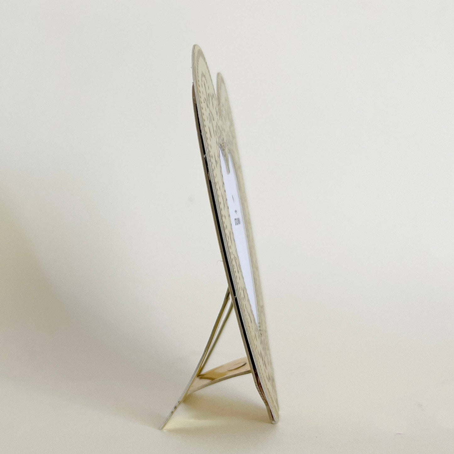 Letterpress Faux Tin Heart Travel/Desk Frame (Gold)