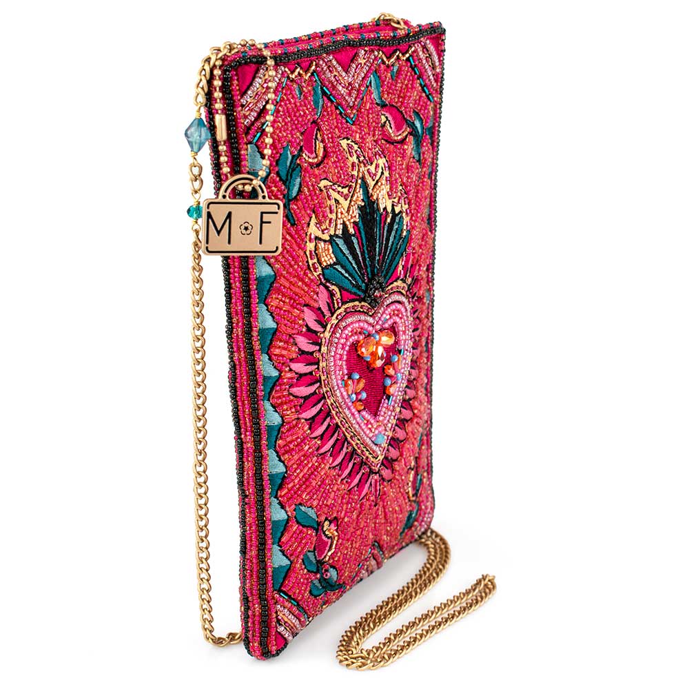 Pure Passion Beaded Crossbody Phone Bag