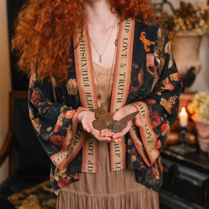 Heart of Gold Cropped Kimono