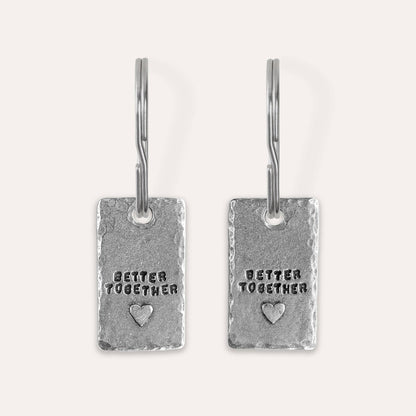 Couple's 'Better Together' Heart Keyrings Set