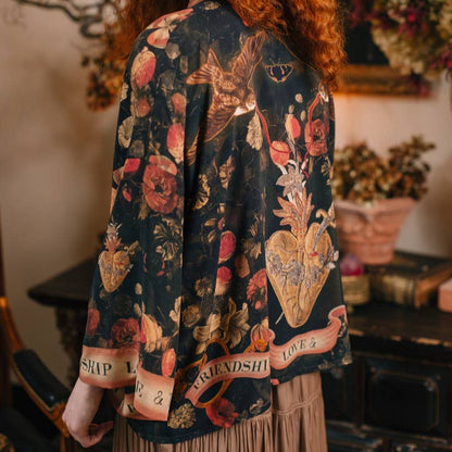 Heart of Gold Cropped Kimono