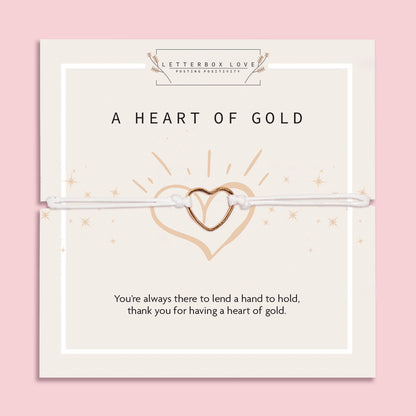 A Heart of Gold Thank you Bracelet
