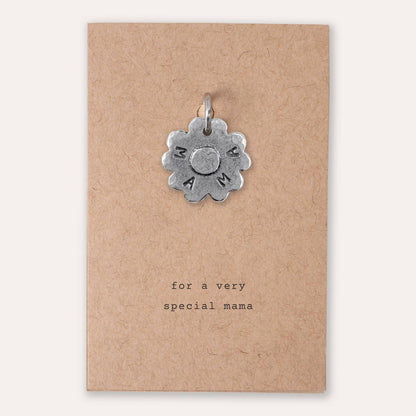 'Mama' Flower Keyring Charm