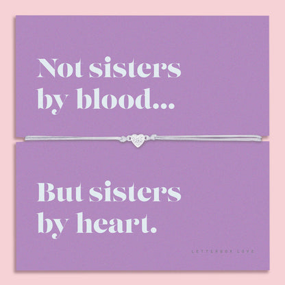 Sisters by Heart – Heart Charm Friendship Bracelet