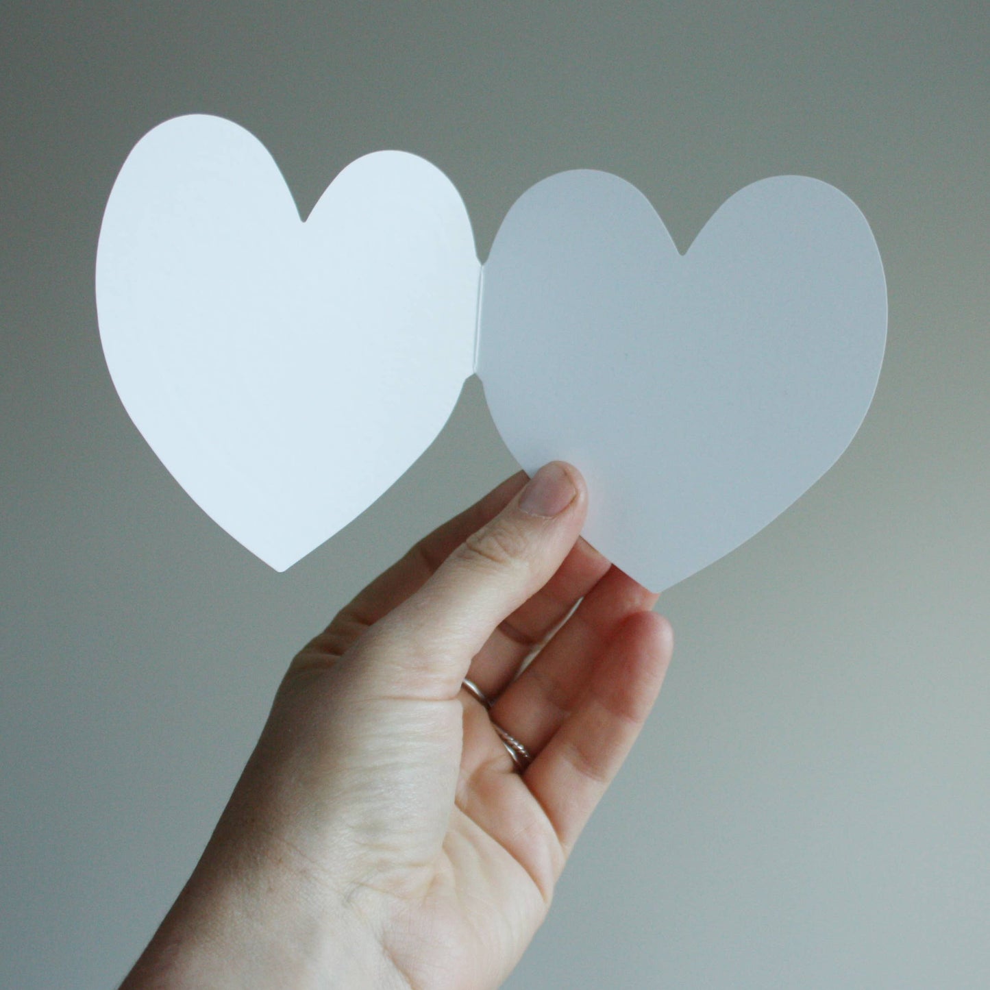 Letterpress Small Heart Faux Tin Greeting Card