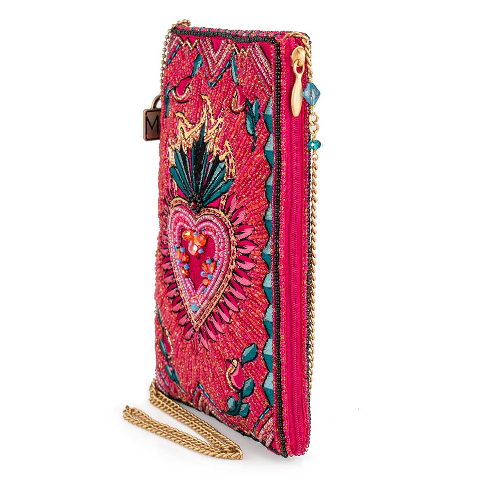 Pure Passion Beaded Crossbody Phone Bag