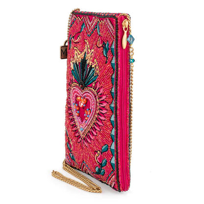 Pure Passion Beaded Crossbody Phone Bag