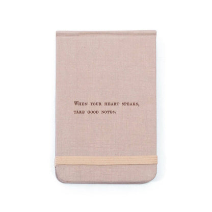 'When Your Heart Speaks' Fabric Notebook
