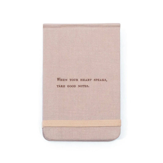 'When Your Heart Speaks' Fabric Notebook