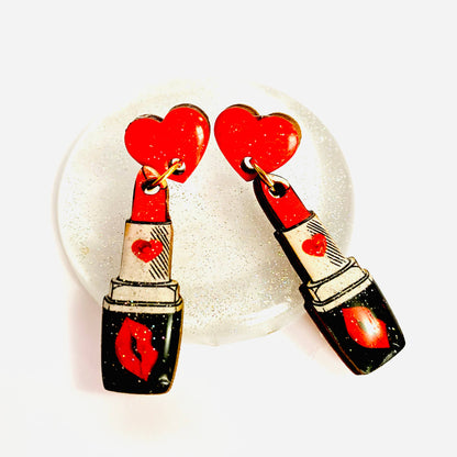Lipstick Earrings