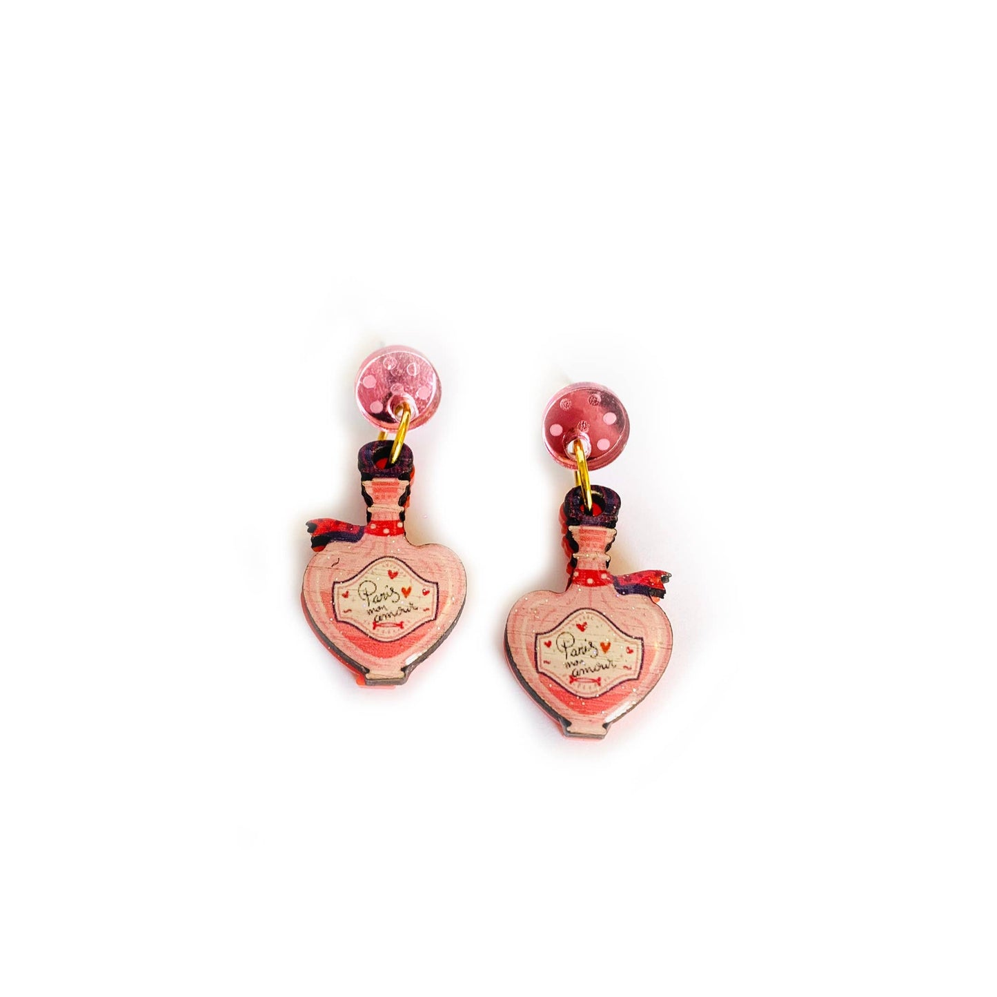 Paris Perfume Bottle Earrings