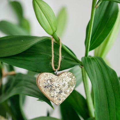 Beaded Timber Heart