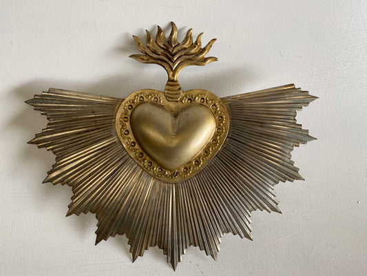 Mexican Sacred Heart Gold Shining