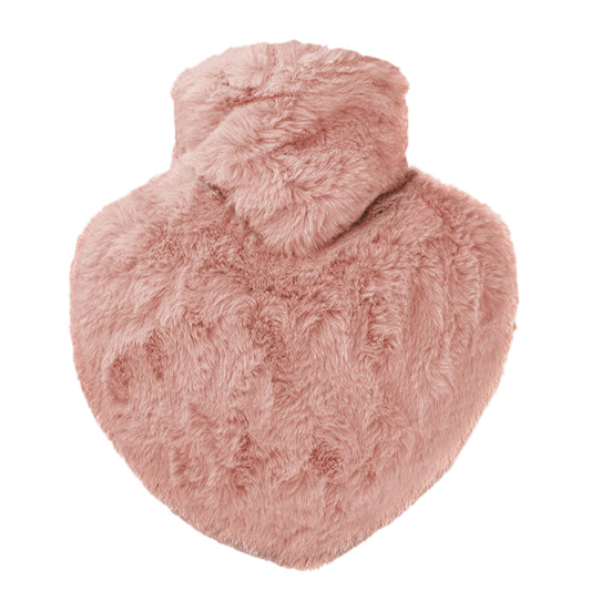 Heart Shaped Hot Water Bottle - Pink Rose