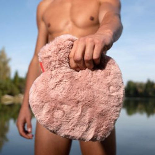 Heart Shaped Hot Water Bottle - Pink Rose