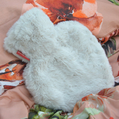 Heart Shaped Hot Water Bottle - Taupe