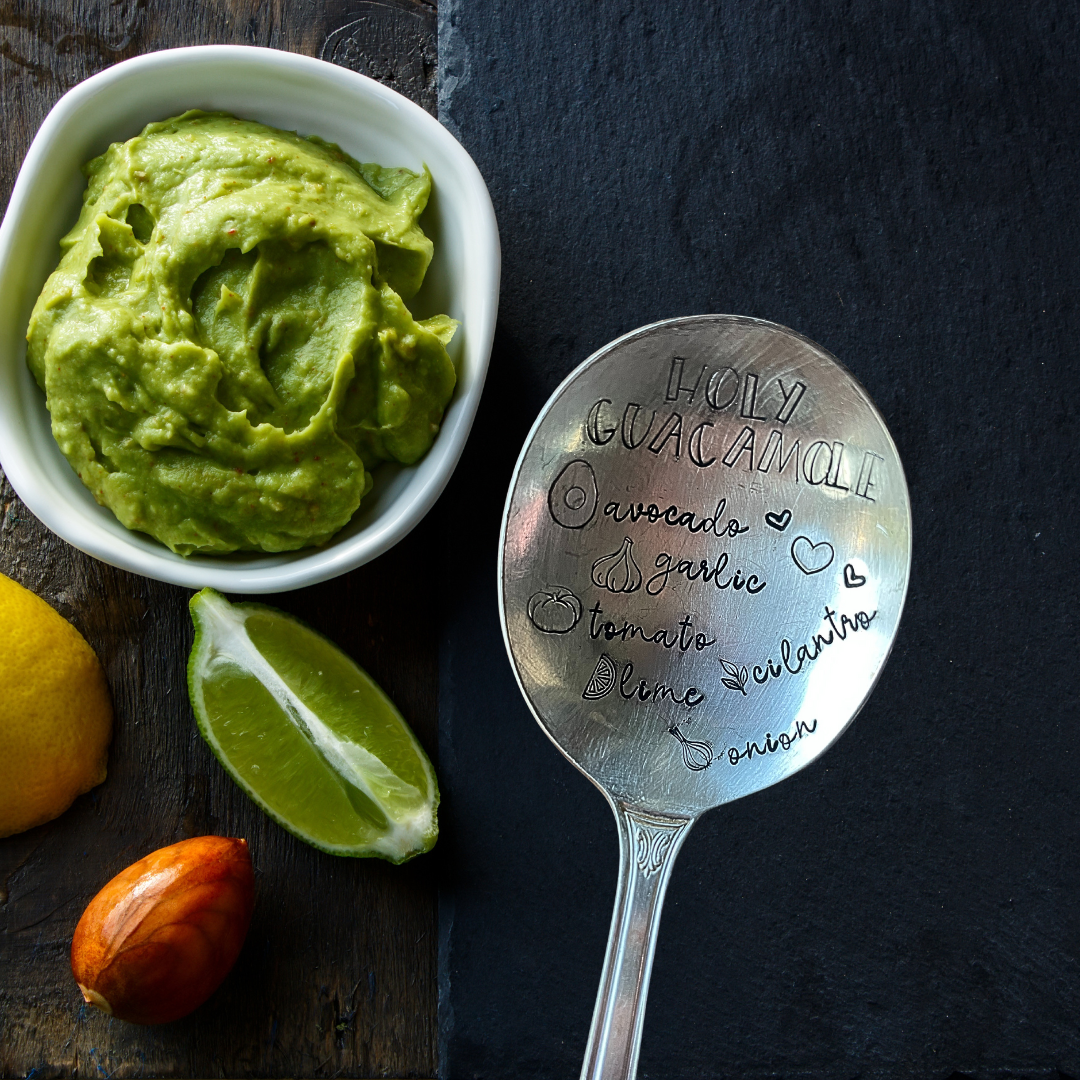 Holy Guacamole Vintage Stamped Spoon
