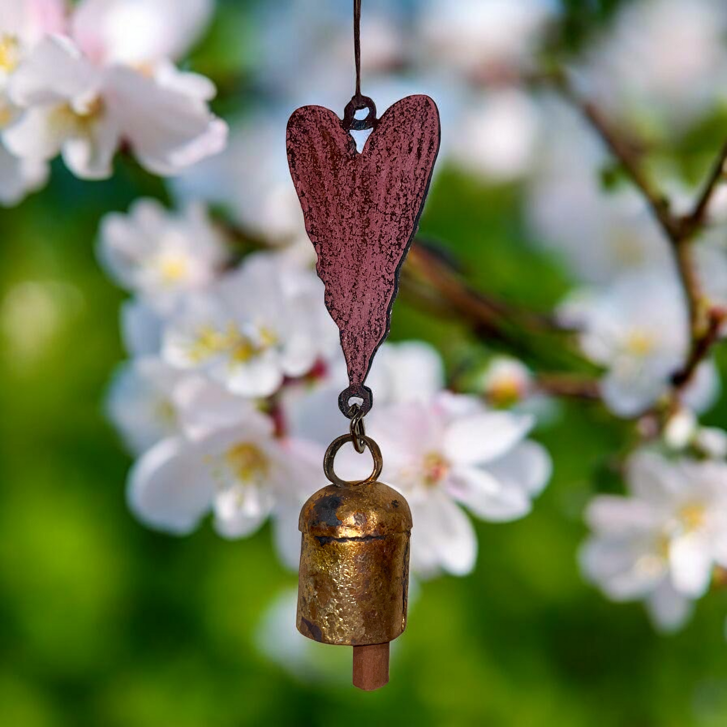 Retro Heart Wind Chimes