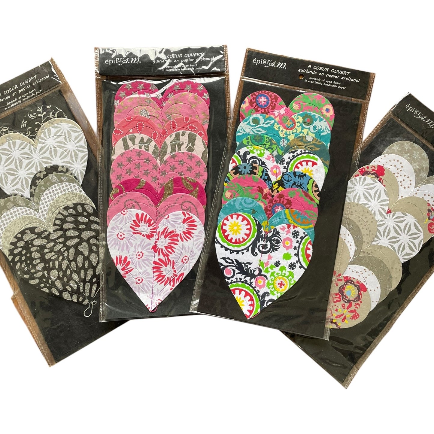 Epigram Garland of 3D Handmade Paper Hearts