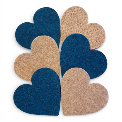 'Heart Holders' - 6 Wool Felt Heart Coasters