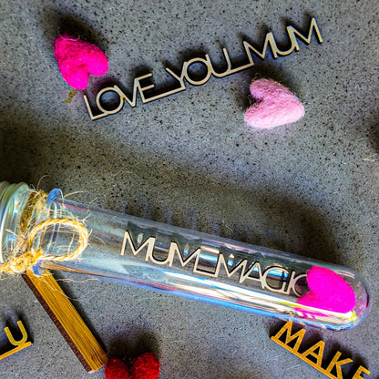 Gift Tube with Quote (Personalised or Pre-Written Quote in Wood)