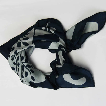 Peace & Love Mini Scarf - Marine Navy