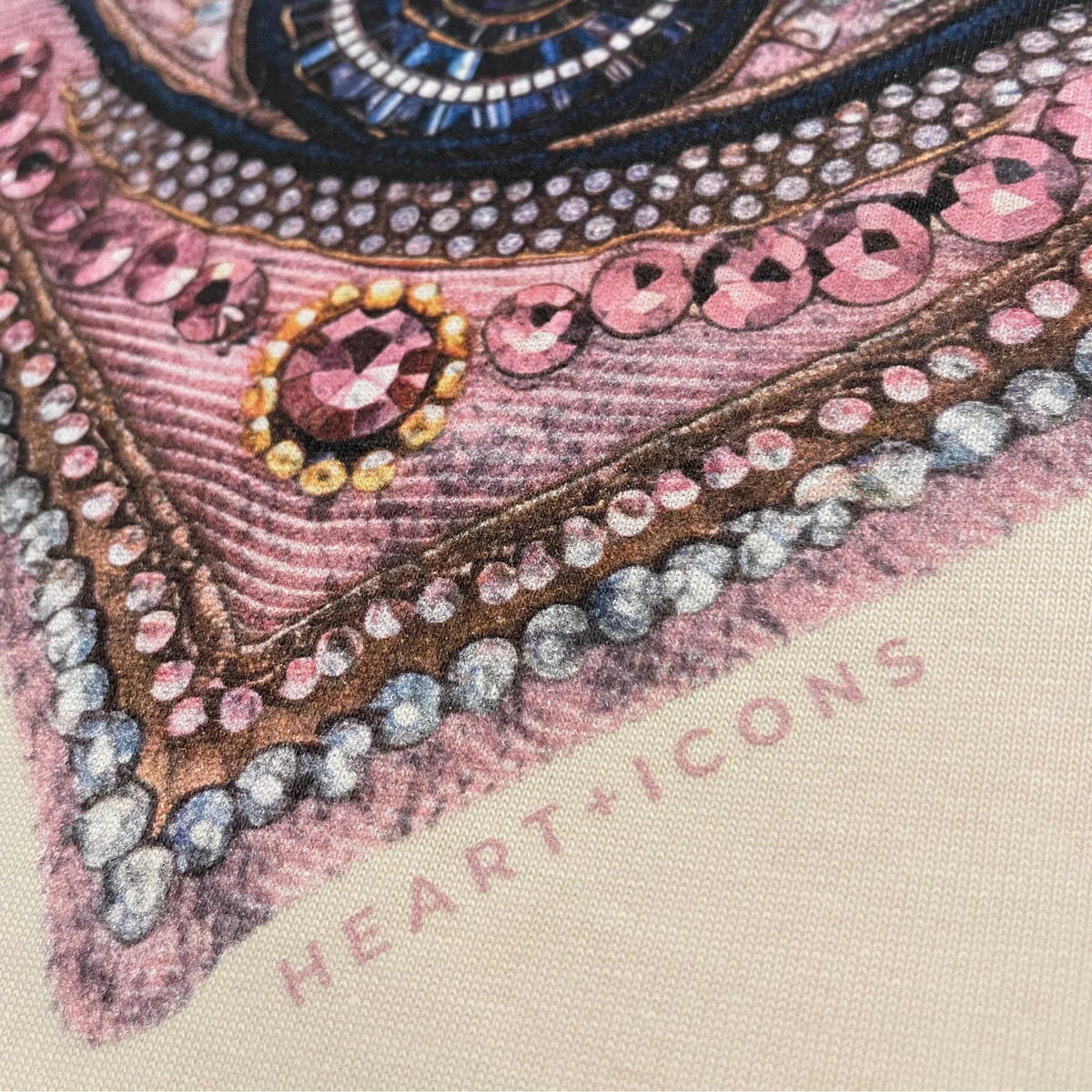 Close-up of the Lover's eye artwork