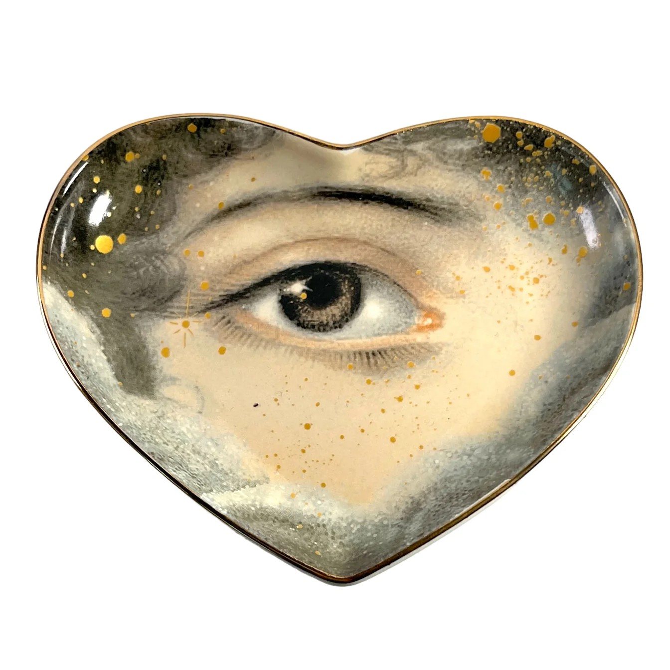 Lovers Eye Heart Ceramic Trinket Dish